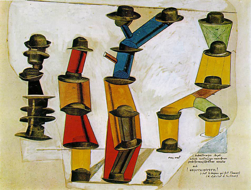 The Hat Makes the Man, 1920 - by Max Ernst